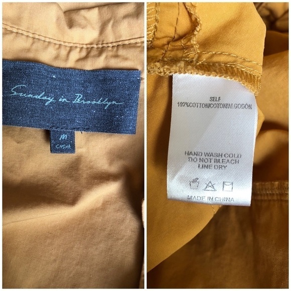 ANTHROPOLOGIE SUNDAY IN BROOKLYN Twist Front Crop Blouse Size M - Picture 7 of 7